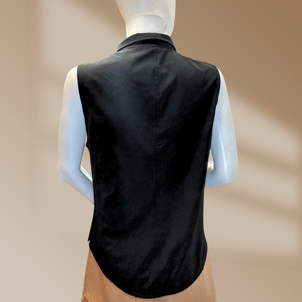 Zenergy By Chico's Ladies Black Full Zip Vest Chico's Sz 1 / Med - Picture 2 of 2